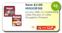 $3/1 Huggies Diapers Printable Coupon (NEW) - Hunt4Freebies