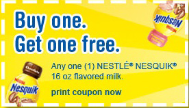 Nestle Nesquik BOGO FREE Printable Coupon - Hunt4Freebies