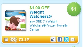 $1 off ANY Weight Watchers Frozen Novelty Carton Printable Coupon ...
