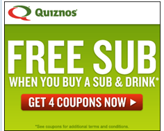 4 NEW Quiznos Coupons are Back - Hunt4Freebies