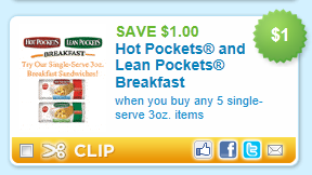 $1/5 Hot Pockets or Lean Pockets Breakfast Coupon - Hunt4Freebies