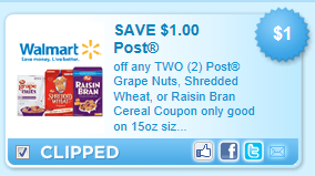 $1/2 Post Cereals Printable Coupon - Hunt4Freebies