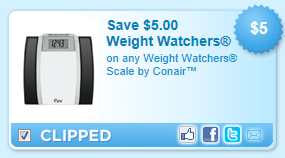 $5.00 off Weight Watchers Scale by Conair Printable Coupon - Hunt4Freebies