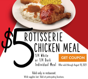 Boston Market: $5 Rotisserie Chicken Meal Coupon - Hunt4Freebies