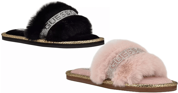Guess Womens Fuzzy Slippers - Guess Women’s Fuzzy Slippers ONLY $14.93 (Reg $50)