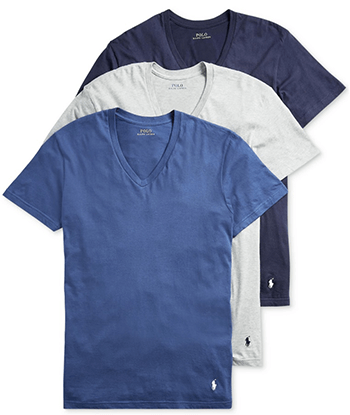 Polo Ralph Lauren Mens V Neck T Shirts - 3-Pack Polo Ralph Lauren Men’s V-Neck T-Shirts for $17 (Reg. $42.50)