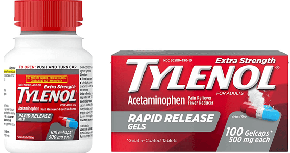 Tylenol Extra Strength Acetaminophen Rapid Release Gels 100 ct ONLY 5.