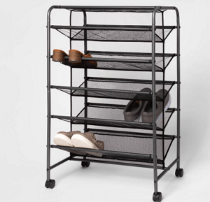 Room Essentials Double Sided Rolling Shoe Rack (Black) ONLY $19.50 (Reg ...
