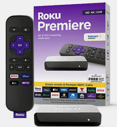 Roku Premiere Hd 4k Hdr Streaming Media Player Simple Remote And Premium Hdmi Cable main image 1